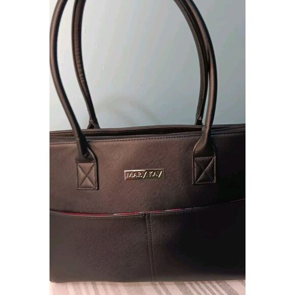 Mary Kay Large Zippered Black Tote Bag 17 by 12 inches high - Picture 2 of 8